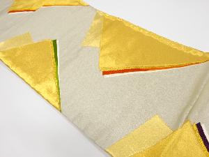 リサイクル　色紙模様織出し袋帯